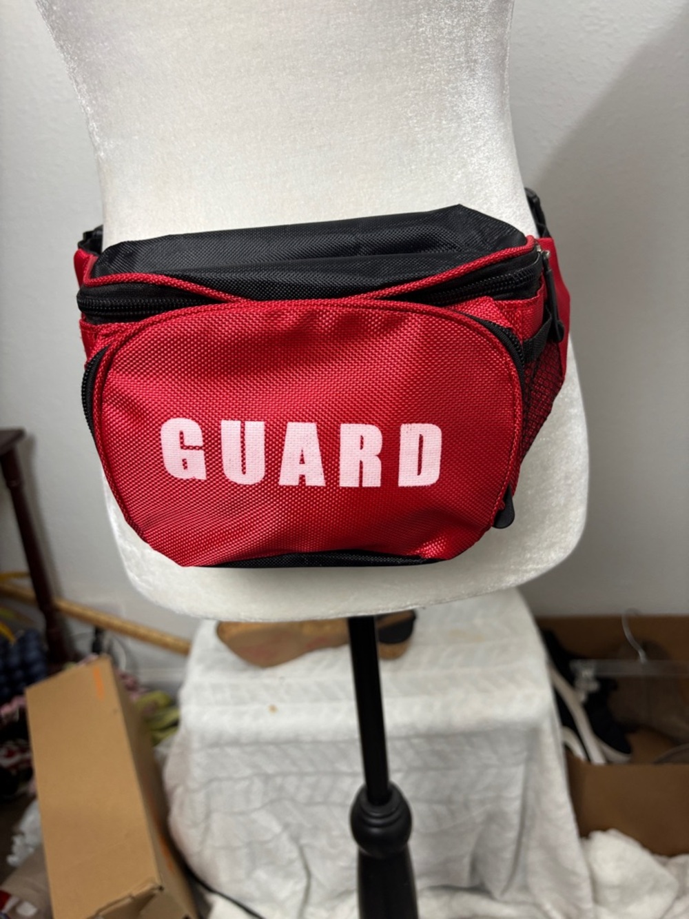 Red 'GUARD' Waist Pack Fanny Pack   Unisex.  Sz OS